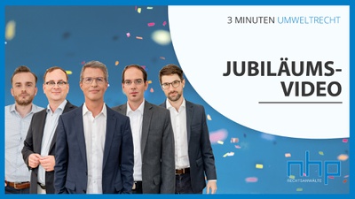 Jubiläumsvideo: 50 x „3 Minuten Umweltrecht“