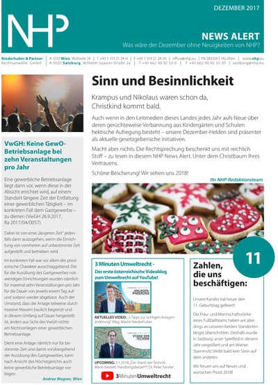 NHP News Alert Dezember 2017 erschienen