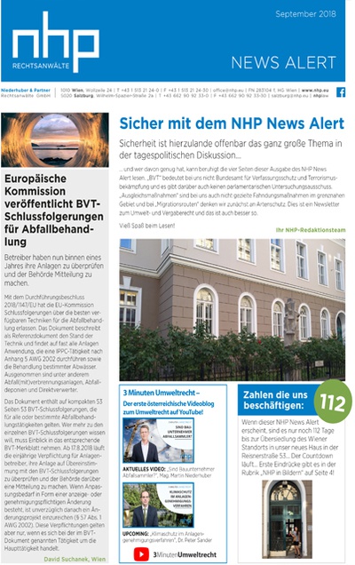 NHP News Alert September 2018 erschienen