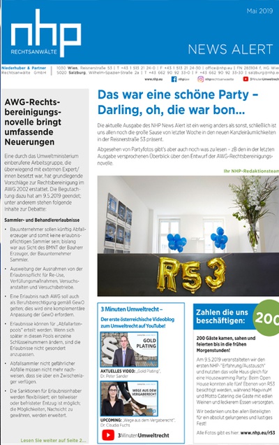 NHP News Alert Mai 2019 erschienen