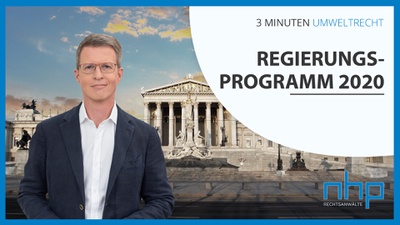 3 MINUTEN UMWELTRECHT: "REGIERUNGSPROGRAMM 2020"