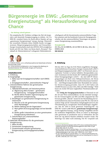 Bürgerenergie im ElWG: Herausforderung und Chance