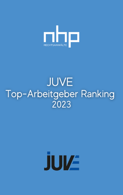 TOP-Platzierung für NHP in der neuen JUVE-Konzipientenumfrage 2023 (Top-Arbeitgeber 2023)